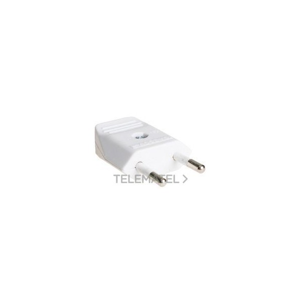 CLAVIJA BIPOLAR 10A 250V MATERIAL TERMOESTABLE BLANCO