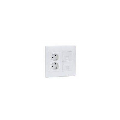 Regleta de enchufes 6 schuko 16A 230V blanca con interruptor y cable de 3m  - Todo SAI