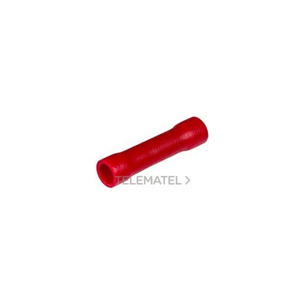 TERMINAL EMPALME 26mm PARA CABLE 0,5 A 1,5mm² ROJO (BOLSA 50u)
