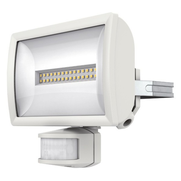 Foco LED 1x20W blanco - con detector 180º - 12metros - brida y tornillos de acero inox theLeda EC20 WH