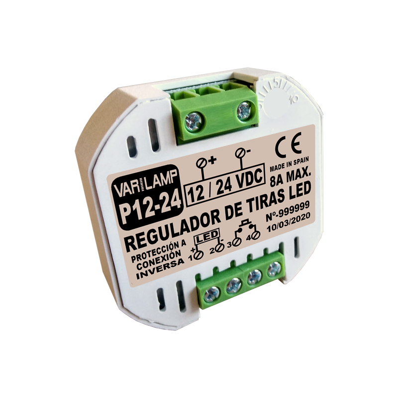 Regulador a pulsadores para Tiras LED de  12V a 24V (DC)