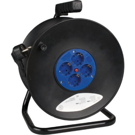 Enrrollacables 4 tomas bipolar de 25 metros Solera 3500W 250v 16A - 7425/1