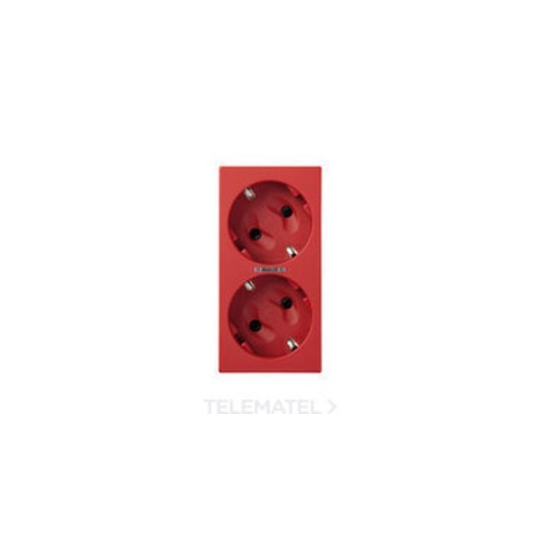 BASE RED ENCHUFE DOPPEL SCHUKO MIT TOP 500 SIMON LED