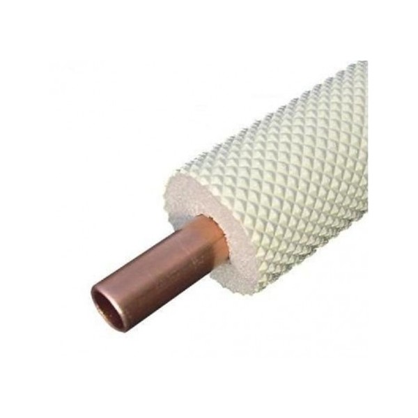 ROLL 25 METERS INSULATED COPPER TUBE FOR AIR CONDITIONING. 1/2 po X 0,8
