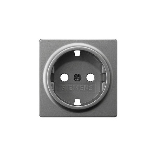 Base cover Schuko safety plug carbon metallic Siemens Delta Miro I-SYS FOR 18524 ref: 5UH10724CM