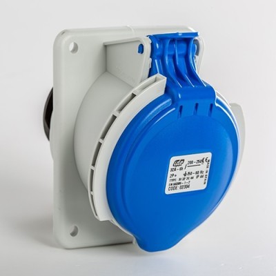 Base empotrar inclinada IP44 2 polos + tierra 220V 16A 6h de color amarillo Base empotrar inclinada IP44 2 polos + tierra 220V 16A 6h de color amarillo