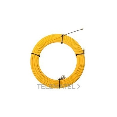 Pasacables fibra autoenergética 6mm 50m amarillo