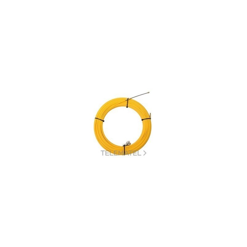 Pasacables fibra autoenergética 6mm 50m amarillo