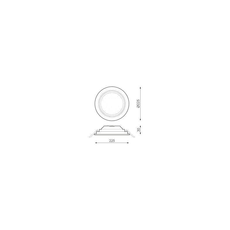 Luminaria KONA 23W 865 225mm AC180-250V blanco